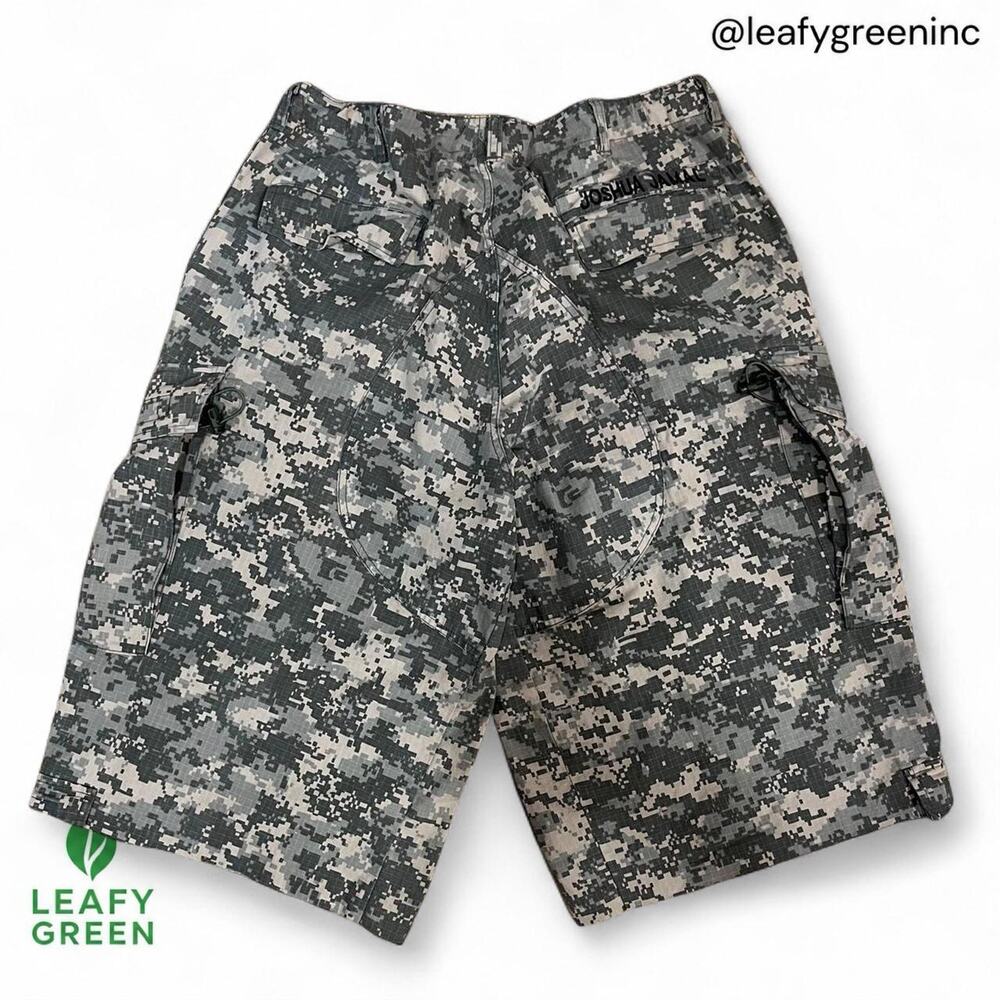 Joshua Jamal Digital Camo Cargo Jort Shorts Tan Army us sz 32 Baggy Wide Leg